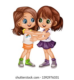 Two Sisters Cartoon Images, Stock Photos & Vectors | Shutterstock