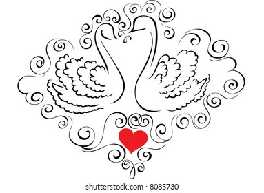 Two lovely swan