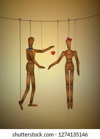 two lovers concept, romantic valentine marionettes, be my valentine forever idea, vector