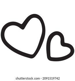 Dos amantes del corazón. Ilustración del vector