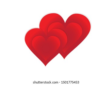 Two lovers' hearts (he and she). Love, romance, happiness, spring.