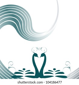 two lovers swan