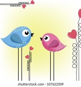Two loving birds
