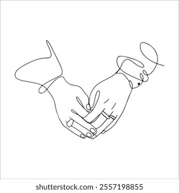 Two Loving Hands in Valentine Day