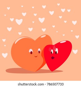 two loving hearts