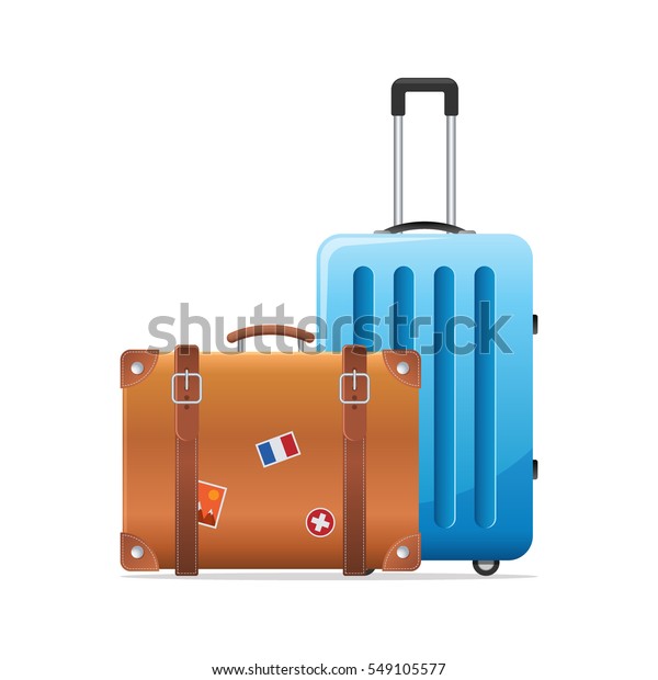 Two Luggage Travel Bags Isolated On Stock Vector (Royalty Free) 549105577