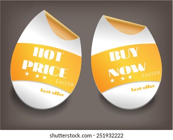 Two luxury, isolated, labels on grey background