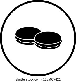 two macarons or filled cookies symbol