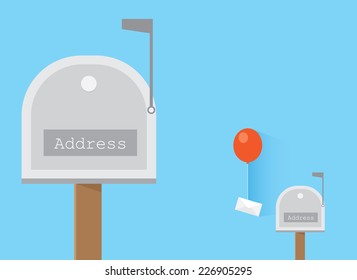 Two Mail box,Vector cartoon business