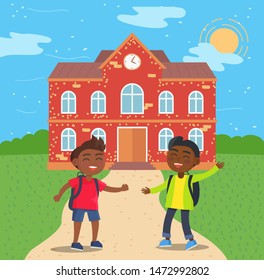 Two School Boys Stock Vectors, Images & Vector Art | Shutterstock