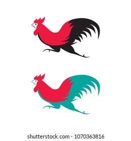 Two male chickens