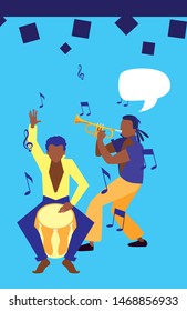 two male musicians musical instruments