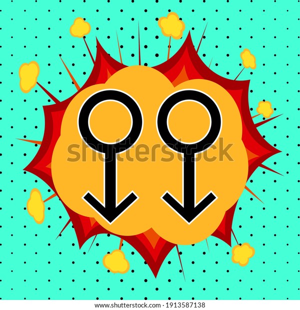 Two Male Signs Gay Symbol Pop Stock Vector Royalty Free 1913587138 Shutterstock 2791