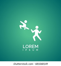 two man fighting icon