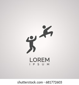 two man fighting icon