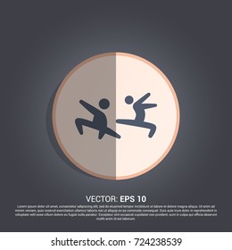 two man fighting icon