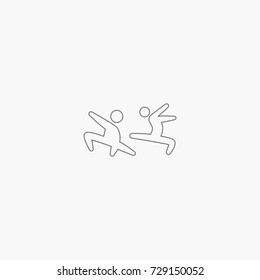 two man fighting icon