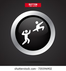 two man fighting icon