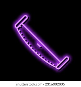 two man forest saw neon light sign vector. two man forest saw sign. isolated symbol illustration