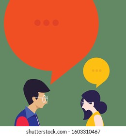 Two man friends talking and agree with each other
