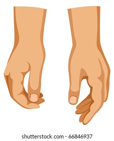 Two man hands in different positions