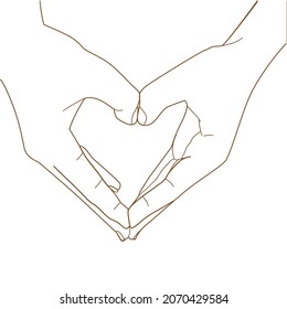 Two man hands with sign of love, gesture.