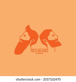 Two man heads with the beards