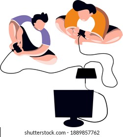 two man paling game together