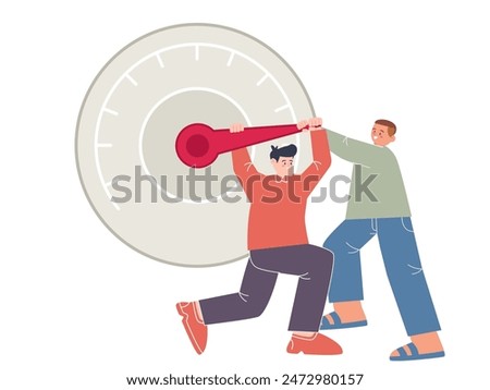 Two man pull gauge meter modify increase to get better rate measurement performance
