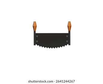 two man saw icon 3d illustration render