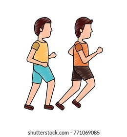 two man sport running sport image