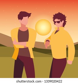 two man standing in the outdoors