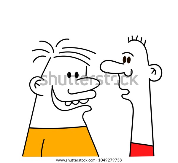 Two Man Talking Vector Illustration Stock Vector (Royalty Free) 1049279738