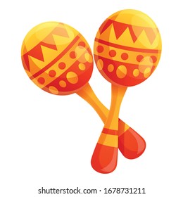 Zwei Maracas-Ikone. Cartoon von zwei Maracas Vektorillustration Symbol für Webdesign einzeln auf weißem Hintergrund