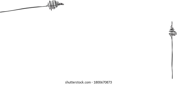 Two mascaras. One continuous line art. Fashion logo with plase for text. Isolated element on white background.