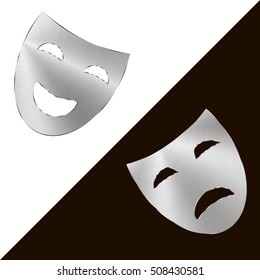 two masks. happiness and sadness