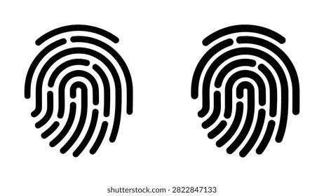 Two matching fingerprint images displayed side by side with transparent background