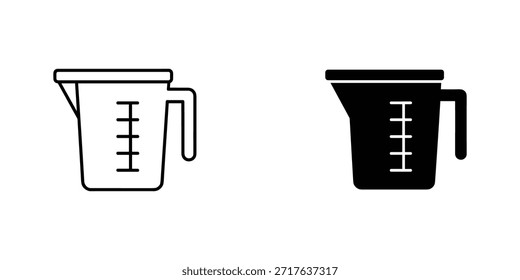Dos tazas medidoras lado a lado