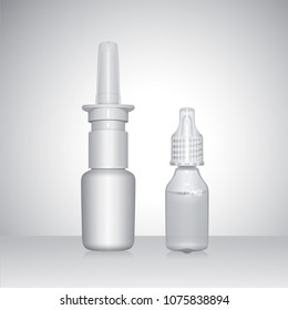 two medical vials on a light background