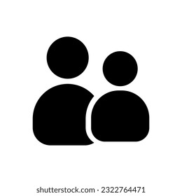 Two men avatar. Vector illustration. stock image.