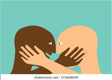 dos hombres se acarician