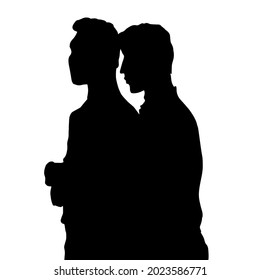 Two men, friends. Warm, loving relationship.