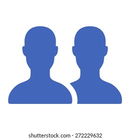 Two men or gay couple flat vector icon for apps and websites