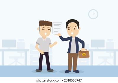 The two men had different views on work, and they started arguing.