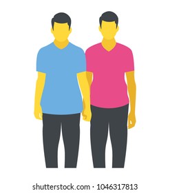 Two men holding hands 