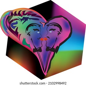 dos hombres se fusionaron en el corazón para siempre