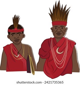 Two men of Moi tribe in Sorong Regency, West Papua Province. 