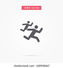 two men running icon