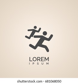 two men running icon