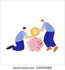 two men set aside their savings for the future